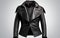 Shawl Collar Leather Jacket on Transparent Background -Generative Ai