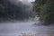 Shawnee on Delaware, Pennsylvania, USA: Early morning mist on the Delaware River