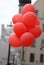 Sheaf of red balloons