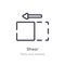 shear outline icon. isolated line vector illustration from tools and utensils collection. editable thin stroke shear icon on white