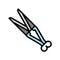 shear sheep hand tool color icon vector illustration