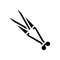 shear sheep hand tool glyph icon vector illustration