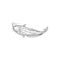 Sheatfish isolate common catfish monochrome sketch