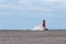 Sheboygan Lighthouse With Big Wave Splash