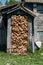 Shed filled with firewood