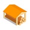 Shed icon, isometric 3d style