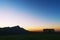 Shed in mountain at evening