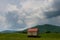 Shed on mountain side