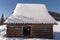 Shed in winter scenery. Tatra mountains