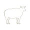 Sheep animal farm. Mutton breeding ewe. Wool lamb production. Yeanling. White fluffy lamb. Wool production. Line style. Outline