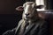 sheep in business suit business concept