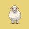 Sheep Cartoon Vector In Super Simple Style