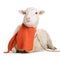 Sheep in Christmas scarf