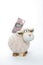 Sheep coin bank with australian dollars