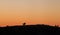 Sheep corral at highlands after sunset Catalonia