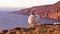 Sheep enjoying the sunset at the Slieve League cliffs in County Donegal, Ireland