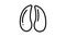 sheep farm animal hoof print line icon animation