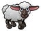 Sheep Farm Animals Cartoon Character