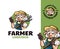 Sheep Farmer Mascot Logo Design