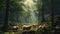 Sheep In A Forest: A Poignant Depiction Of Light And Nature