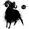 The Sheep graphic black and white drawing