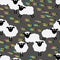 Sheep group no sleep seamless pattern