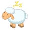 Sheep icon, cartoon style
