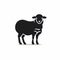 Sheep Icon Silhouette Vector Illustration In Black And White