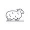 Sheep line icon concept. Sheep vector linear illustration, symbol, sign