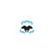 Sheep line logo icon designs vector simple blue illustration