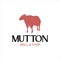 Sheep Logo Mutton Lamb Meat Vector