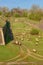 Sheep maintain the grass in a ecology friendly way in the Hoge Fronten park in Maastricht