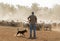 Sheep mustering in outback New South Wales