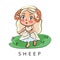 Sheep number 8 of 12 shio in Chinese Zodiac Sign