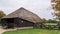 Sheep Pen and Thatched Roof Barn