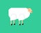 Sheep pixel art. ewe 8 bit. pixelated Vector illustration