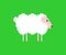 Sheep Pixel art. Lamb 8 bit. pixelated Vector illustration