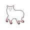 Sheep pixel art. Lamb cartoon 8 bit. Farm animal pixelated Vector illustration