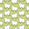 Sheep pixel art pattern seamless. Lamb cartoon 8 bit background. Farm animal pixelated texture