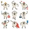 Sheep professional character vector set.