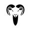 Sheep ram head vector illustration style Flat