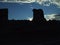 Sheep rock\'s silhouette