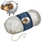 Sheep and roll of white wool thread. Vector