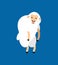 Sheep sad. Farm animal sorrowful emoji. Vector illustration