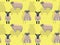 Sheep Scottish Blackface Cartoon Background Seamless Wallpaper