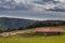 Sheep shelter and herd at Catalan highlands