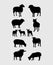 Sheep Silhouettes Set