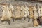 Sheep skins on sale in the village Lahij- Azerbaijan