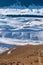 Sheep and Snow-covered winter pasture in the mountains in winter