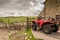 Sheepdog watching you on quad bike